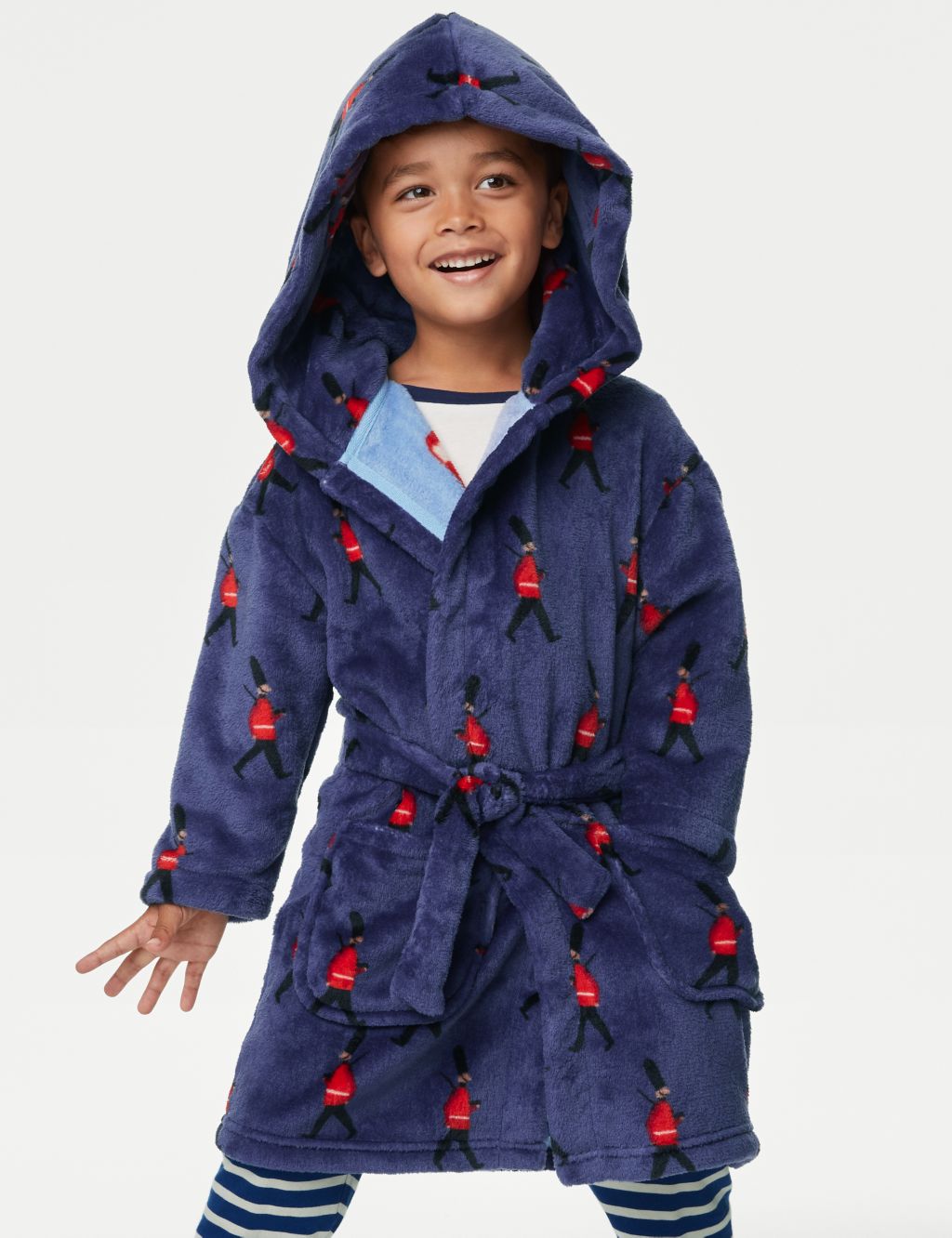 Fleece London Hooded Dressing Gown (1-8 Yrs) image 3
