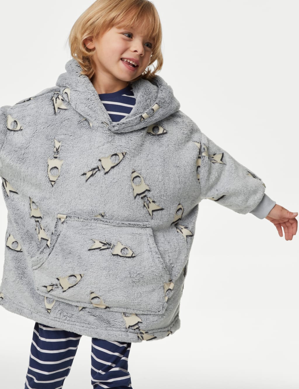 Fleece Glow In The Dark Oversized Hoodie (3-8 Yrs) image 4