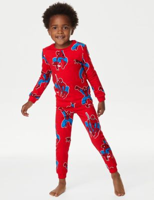 M&S Boys Spider-Mantm Pyjamas (2-8 Yrs) - 3-4 Y - Red Mix, Red Mix