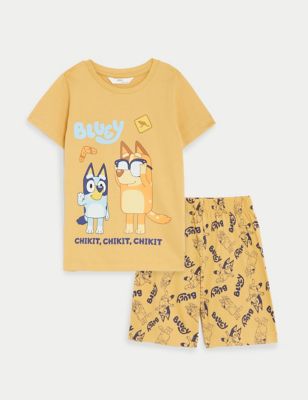 

Unisex,Boys,Girls M&S Collection Pure Cotton Bluey™ Short Pyjama Set (1-7 Yrs) - Yellow Mix, Yellow Mix