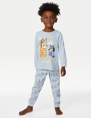 

Boys M&S Collection Pure Cotton Bluey™ Pyjamas (1-7 Yrs) - Blue Mix, Blue Mix