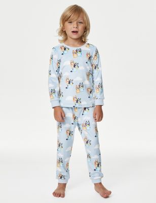 Bluey Pijamas para niñas | Ropa de dormir de manga larga para niñas |  Pijamas para niñas