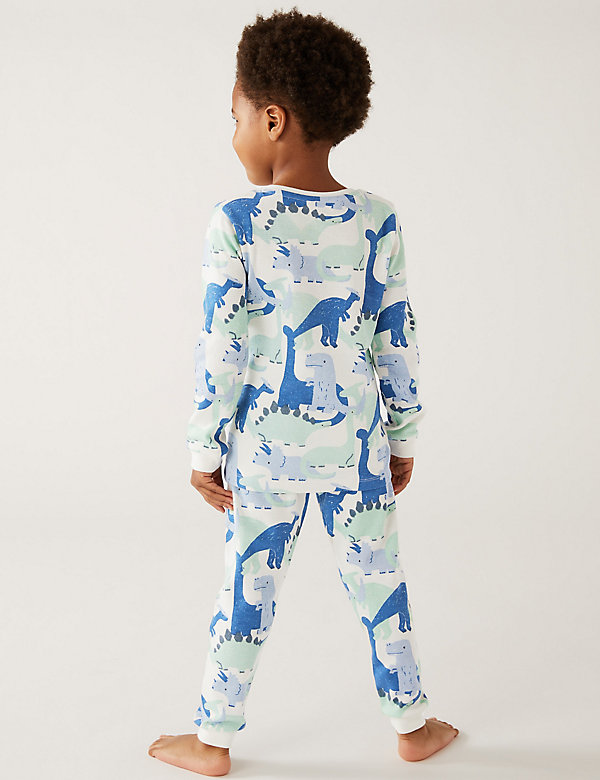 Pure Cotton Dinosaur Pyjamas (1-8 Yrs) - FI
