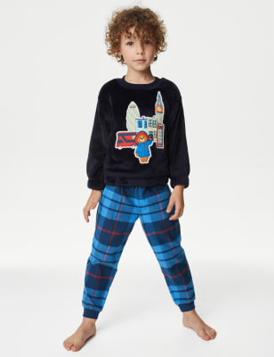 

Unisex,Boys,Girls M&S Collection Paddington™ Checked Pyjamas (1-7 Yrs) - Blue, Blue