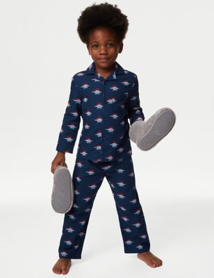 Pure Cotton Dinosaur Pyjamas (1-8 Yrs)
