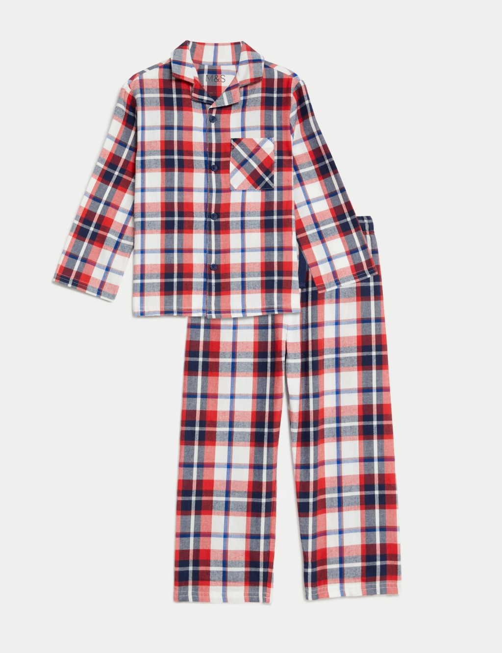 Pure Cotton Checked Pyjamas (12 Months - 8 Years) image 2