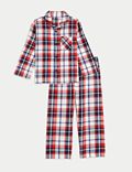 Pure Cotton Checked Pyjamas (1-8 Yrs)