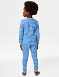 Pyjama 100&nbsp;% coton gaufré à imprimé véhicule (du 1 au 8&nbsp;ans)