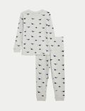 Pyjama 100&nbsp;% coton gaufré à imprimé dinosaure (du 1 au 8&nbsp;ans)