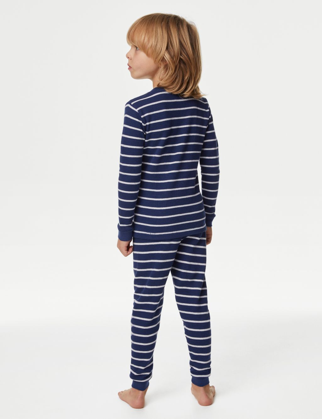 Pure Cotton Striped Pyjamas (1-8 Yrs) image 3