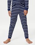 Pure Cotton Striped Waffle Pyjamas (1-8 Yrs)