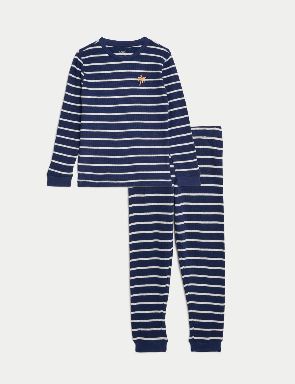 Pure Cotton Striped Pyjamas (1-8 Yrs) image 2