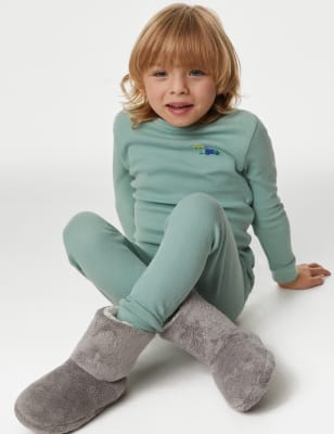 Pure Cotton Waffle Transport Pyjamas (1-8 Yrs)