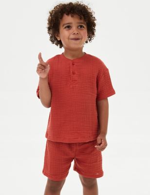 

Boys M&S Collection Pure Cotton Pyjamas (1-8 Yrs) - Red Mix, Red Mix