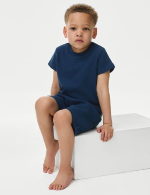 

Boys M&S Collection Pure Cotton Waffle Pyjamas (1-8 Yrs) - Indigo, Indigo