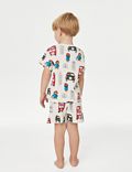Schlafanzug aus reiner Baumwolle mit Paddington™-Motiv und Waffelmuster (1–7 Jahre)