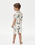 Πικέ πιτζάμες με print δεινόσαυρους από 100% βαμβάκι (1-8 ετών)