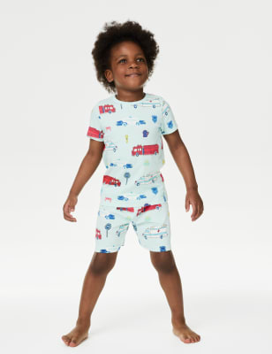 Pyjama 100&nbsp;% coton à motif véhicules d'urgences (du 1 au 8&nbsp;ans) - FR