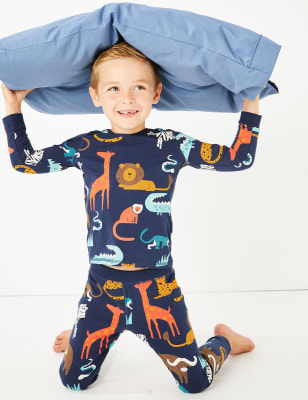 Pyžamov&aacute; souprava se strečem a&nbsp;zv&iacute;řec&iacute;m potiskem (1-7&nbsp;let)