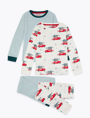 Bavlněn&aacute; pyžamov&aacute; souprava s&nbsp;potiskem aut, sada 2&nbsp;ks (1&ndash;7&nbsp;let)