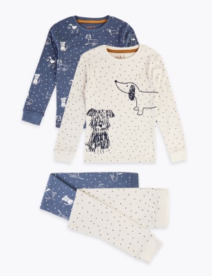 Bavlněn&aacute; pyžamov&aacute; souprava se ps&iacute;m potiskem, sada 2&nbsp;ks (1&ndash;7&nbsp;let)