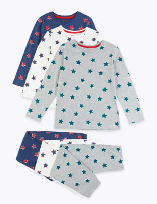 Pyžamov&aacute; souprava s&nbsp;potiskem hvězd, sada 3&nbsp;ks (1&ndash;7&nbsp;let)