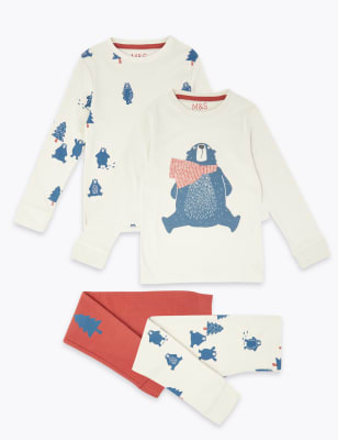 Bavlněn&aacute; pyžamov&aacute; souprava s&nbsp;potiskem ledn&iacute;ch medvědů, sada 2&nbsp;ks (1&ndash;7&nbsp;let)