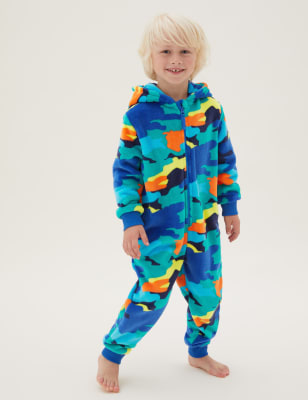 

M&S Collection Pijama de una pieza polar de camuflaje (12 meses-7 años) - Multi, Multi