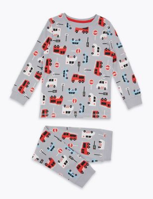 Cotton Rich Fire Engine Pyjama Set (1-7 Yrs) 