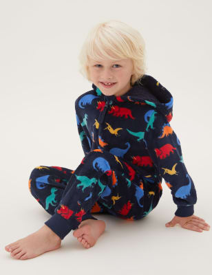 

Fleece-Einteiler mit Dinosauriermuster (12 Monate - 7 Jahre) - Navy Mix, Navy Mix