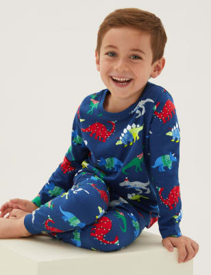 

Pijama 100% algodón con diseño de dinosaurios (1-7 años) - Multi, Multi