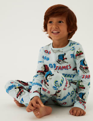 

M&S Collection Schlafanzug mit hohem Baumwollanteil und Thomas & Friends™-Motiv (1-7 J.) - Multi, Multi