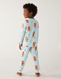 Pijama 100% algodón con diseño de hombre de jengibre (12&nbsp;meses-7&nbsp;años)