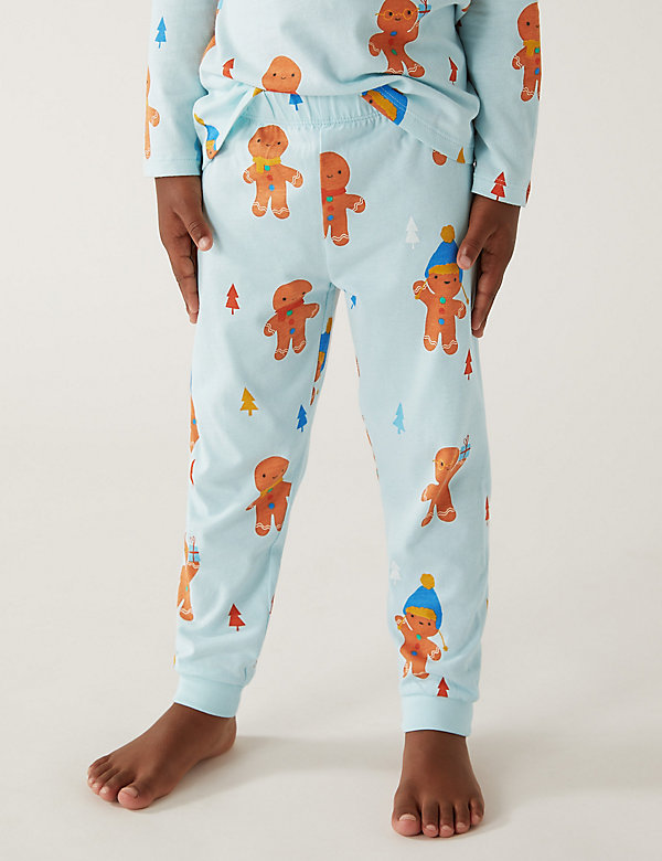 Pure Cotton Gingerbread Man Pyjamas (12 Mths - 7 Yrs) - HU