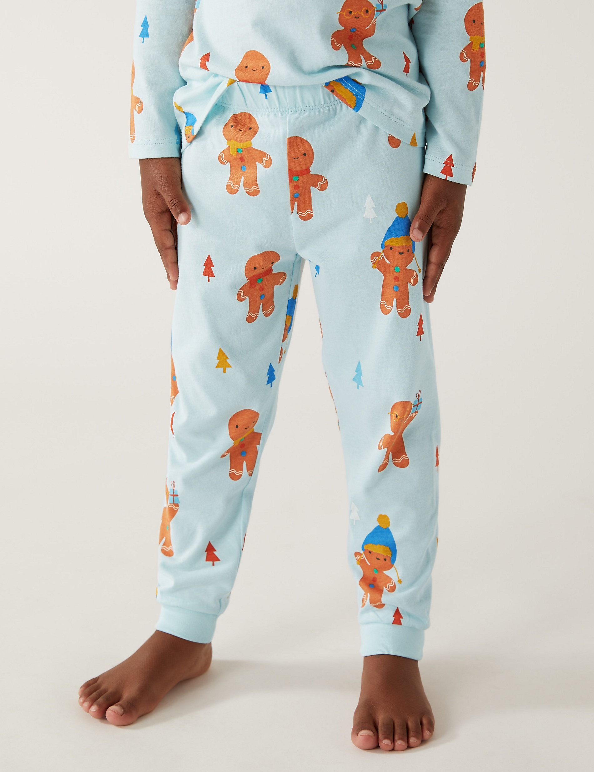 Pure Cotton Gingerbread Man Pyjamas (12 Mths - 7 Yrs)