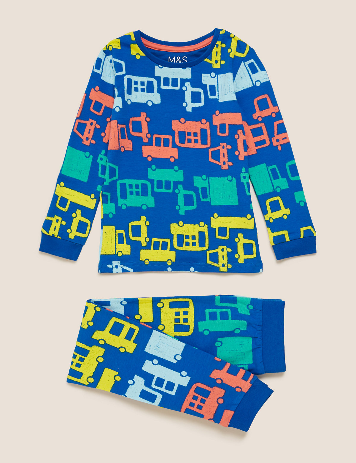 Cotton Transport Print Pyjama Set (1-7 Yrs)