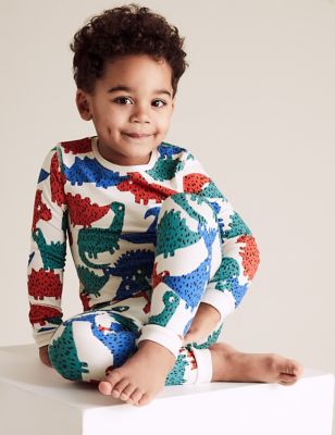 Pyjama en coton à imprimé dinosaure (du 1 au 7 ans) - Multi