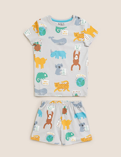 Cotton Animal Print Short Pyjama Set