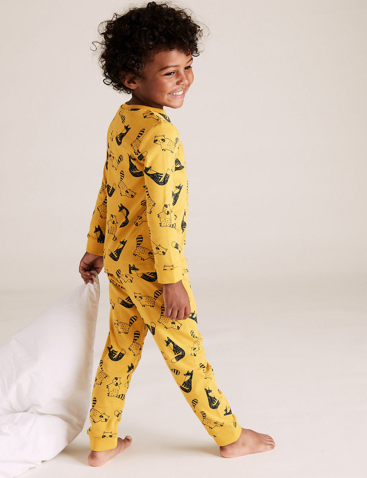 3 Pack Cotton Fox & Racoon Pyjama Sets (1-7 Yrs)