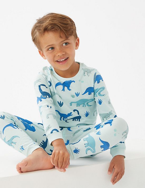 Pijama de algodón con diseño de dinosaurios (12&nbsp;meses-7&nbsp;años)