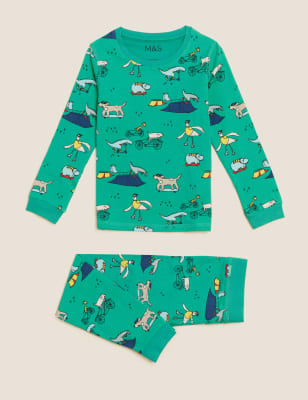 

Boys M&S Collection Cotton Rich Animal Pyjamas (12 Mths - 7 Yrs) - Green Mix, Green Mix