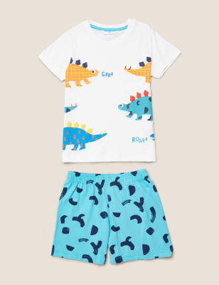 Pure Cotton Dinosaur Short Pyjama Set