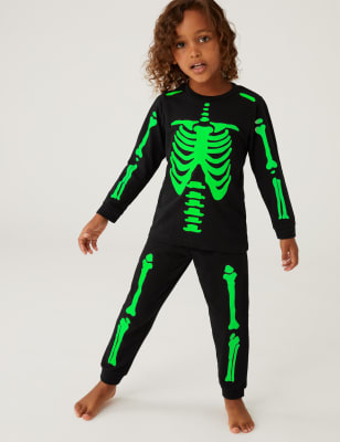 Boys outlet skeleton pajamas