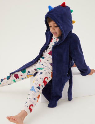 

M&S Collection Bata polar de dinosaurios (1-7 años) - Blue Mix, Blue Mix