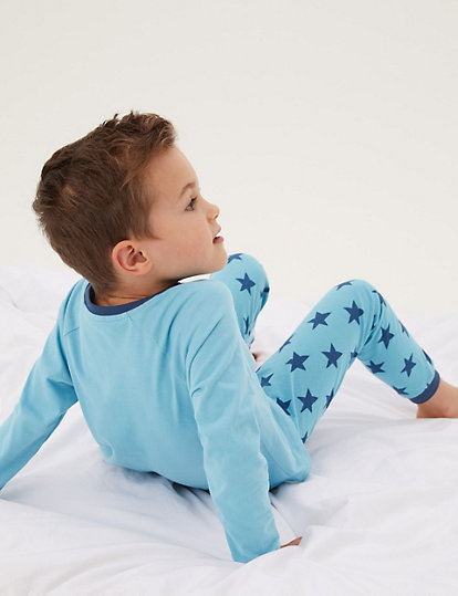 2pk Pure Cotton Astronaut Pyjama Sets (1-7 Yrs)
