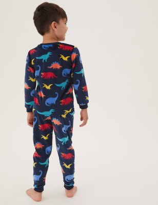 Velour Dinosaur Pyjamas 1 7 Yrs