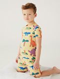 高含棉恐龙图案睡衣套装（1-8 岁）