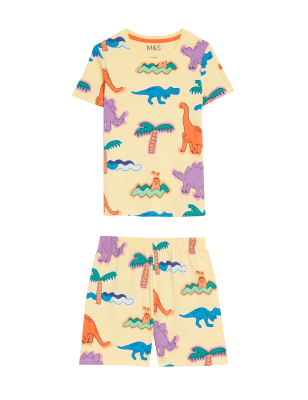 

Boys M&S Collection Cotton Rich Dinosaur Short Pyjama Set (1-8 Yrs) - Yellow Mix, Yellow Mix