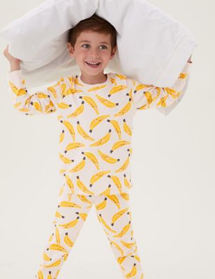 M&S Boys 3pk Pure Cotton Patterned Pyjama Sets (1-7 Yrs)