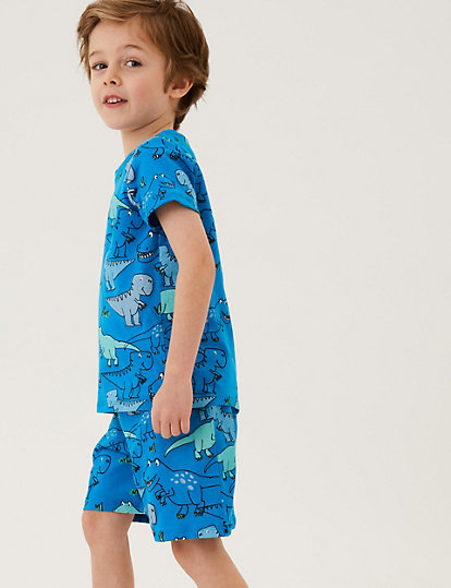 3pk Pure Cotton Dinosaur Pyjama Sets